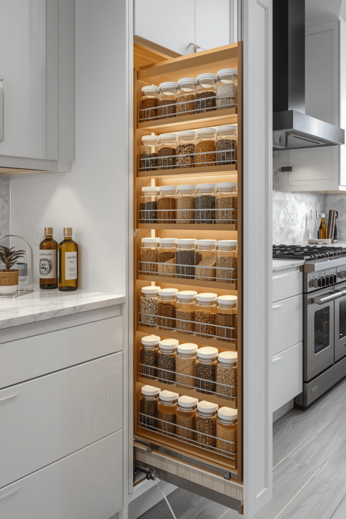 5 — Narrow Pull Out Pantry Ideas for Compact Kitchen Layouts