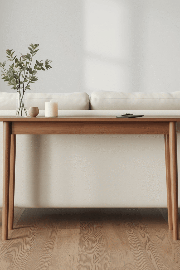 5. Space Saving Wooden Console Table