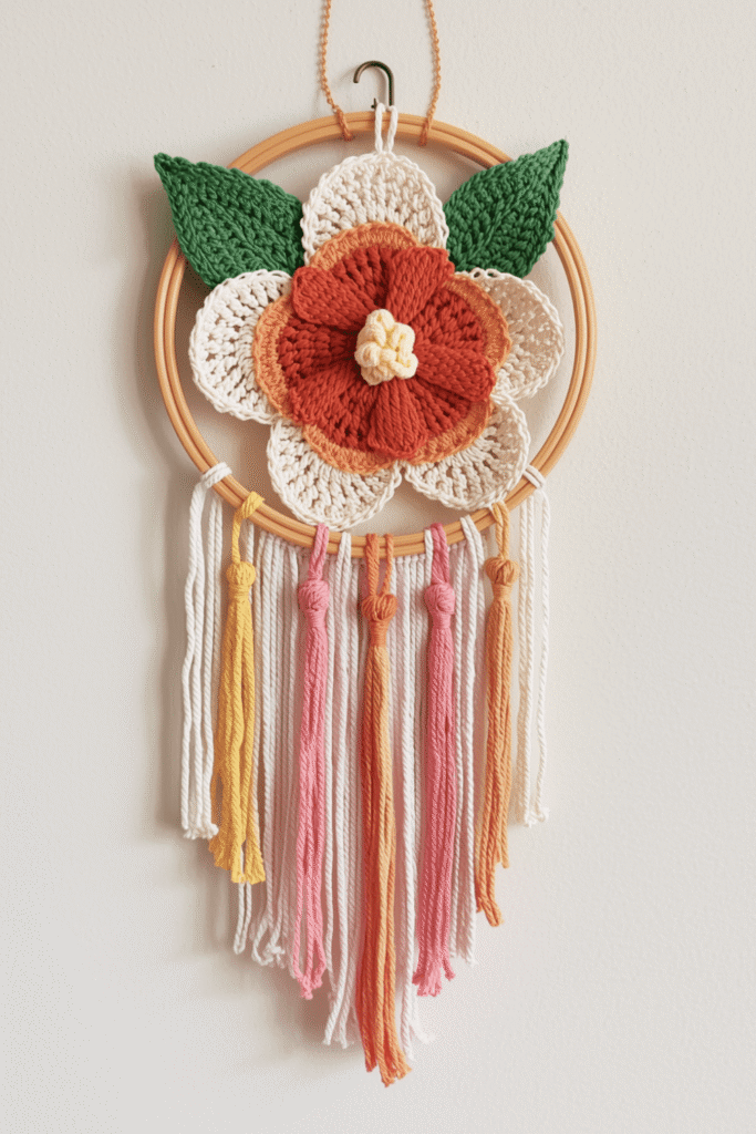 DIY Crochet Hibiscus Wall Hanging Inspiration