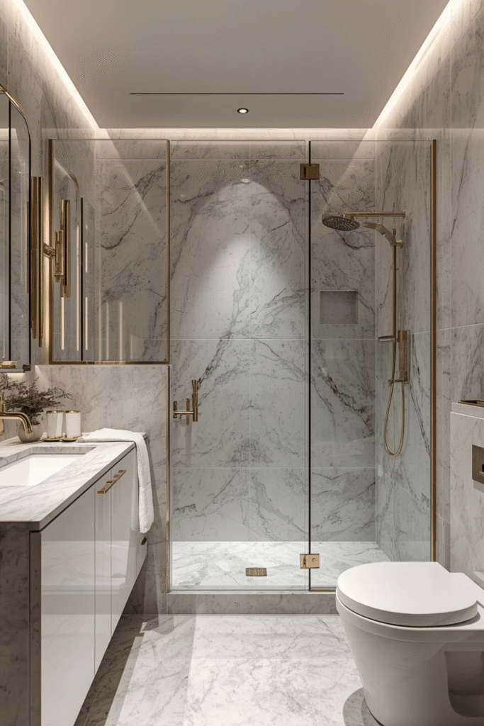 A pendant light over a freestanding tub