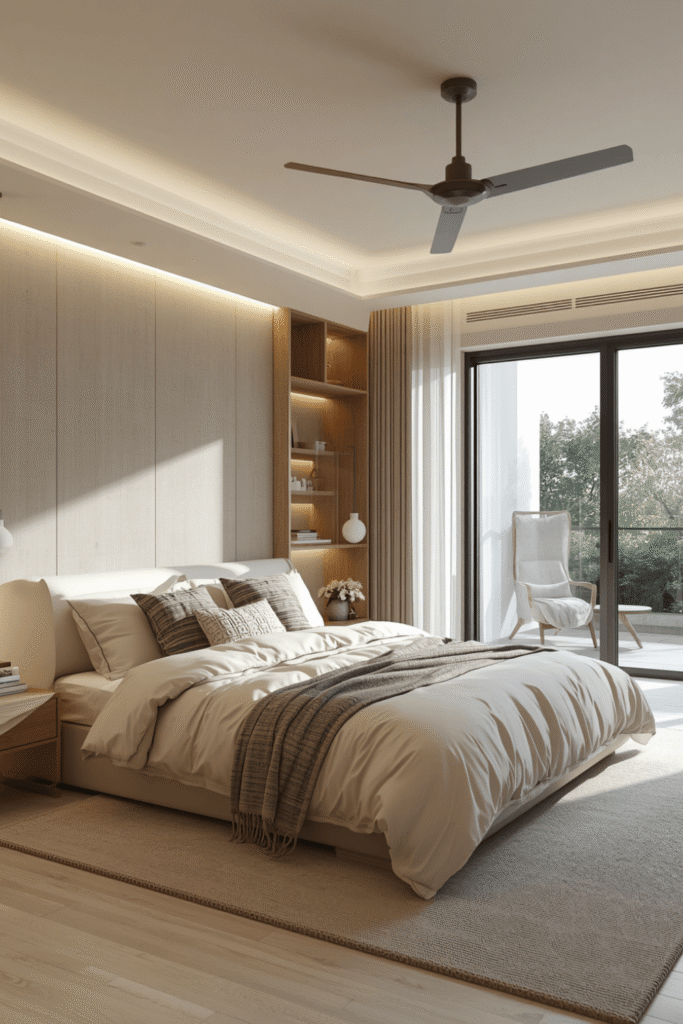 A pendant or small chandelier in a soft, organic shape