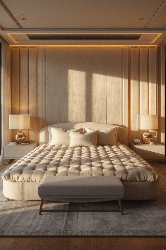A soft greige palette for a slightly cooler, more contemporary take