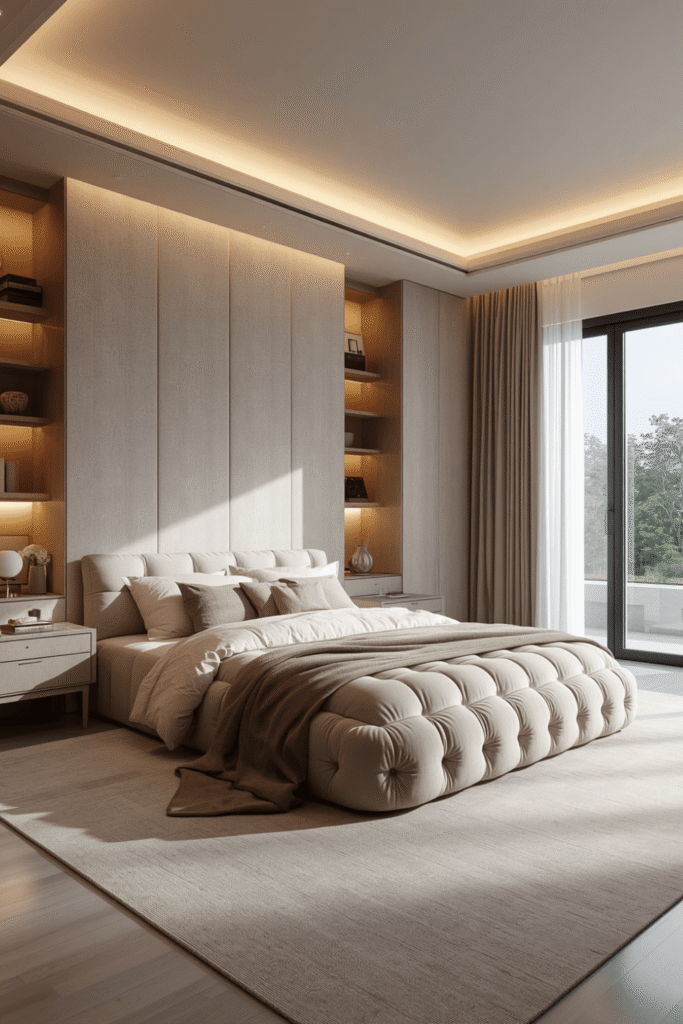 A velvet bubble bed for a richer, more dramatic feel