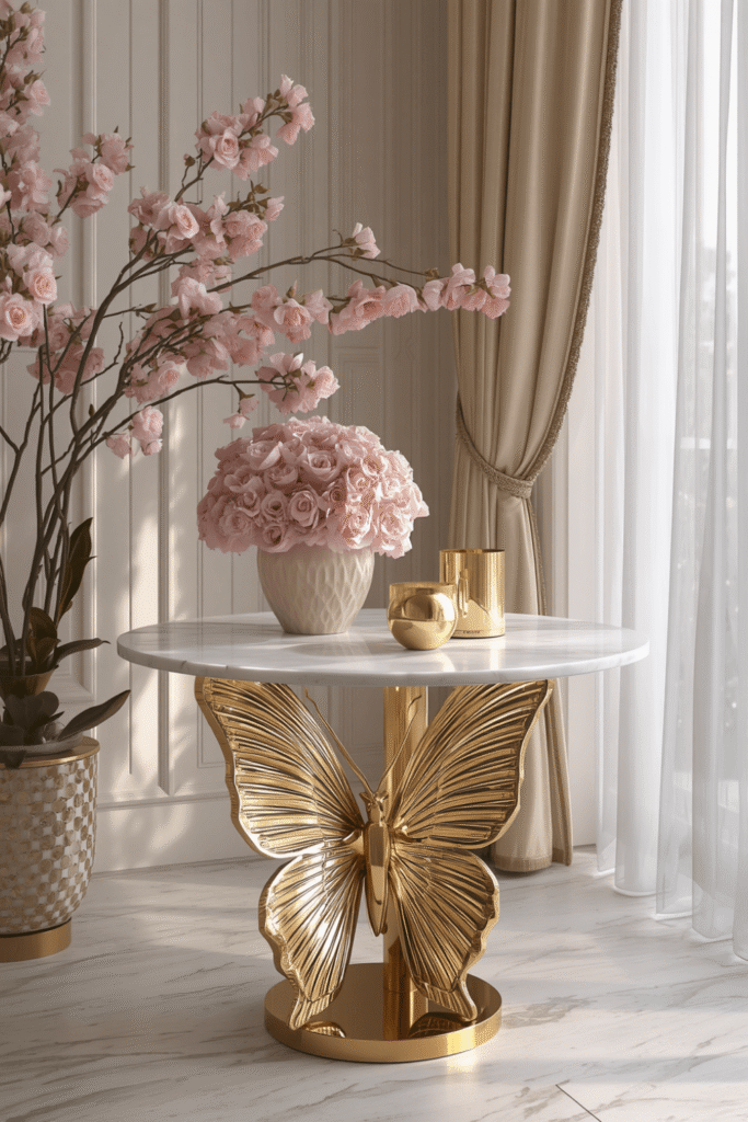 Beside a sofa as a working side table with a lamp above