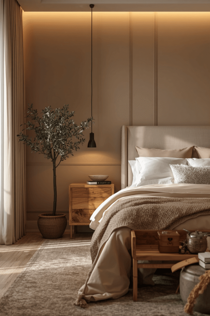 Build Around a Neutral Linen or Cotton Upholstered Bed