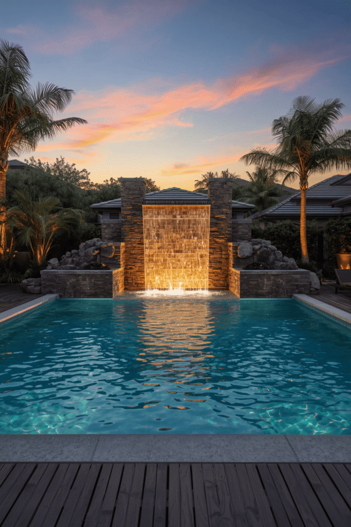 Natural Waterfall Pool Design