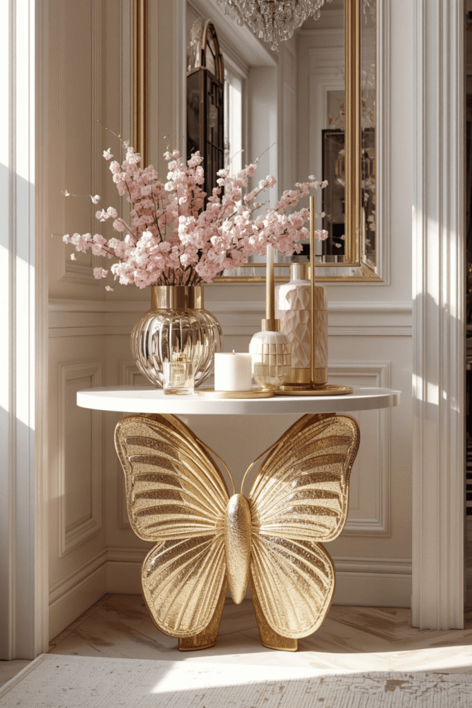 Paired with a bouclé or velvet sofa in a neutral or blush tone