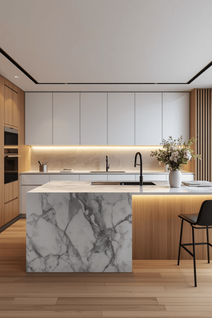 Two-Tone Islands in Modern Kitchens