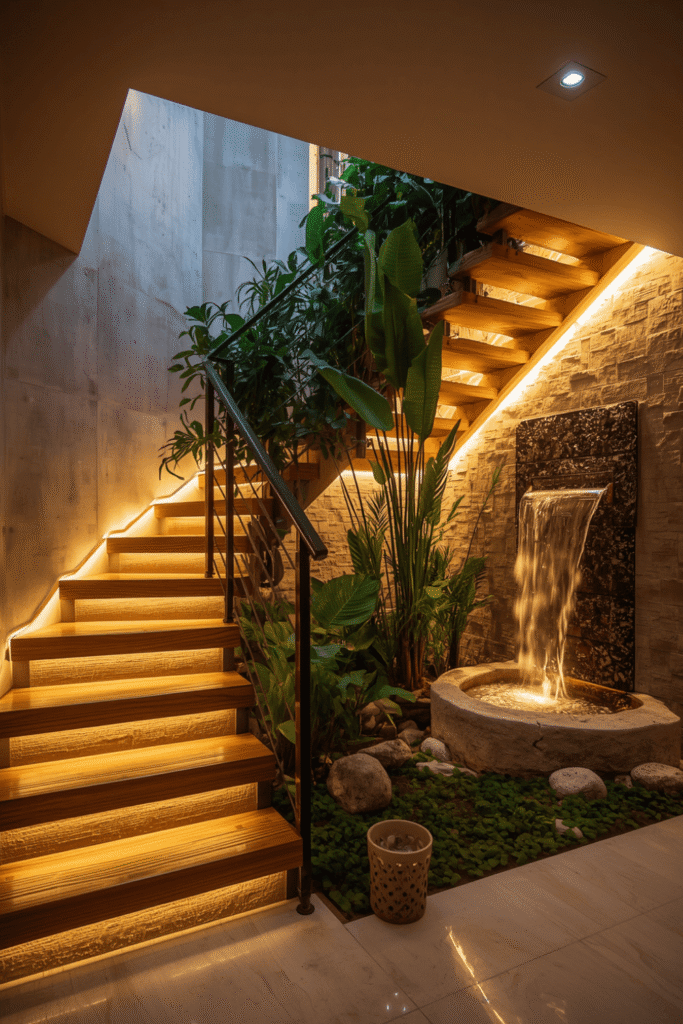 Warm Uplighting Through the Plant Canopy