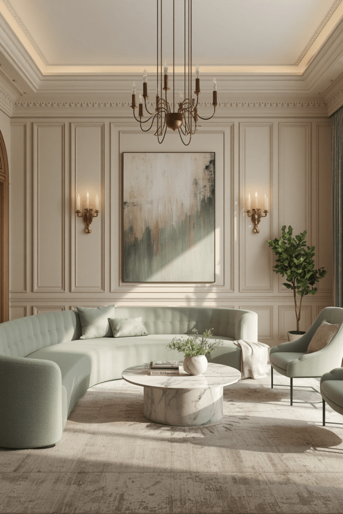 2. Choose furniture with visible legs, not skirted bases