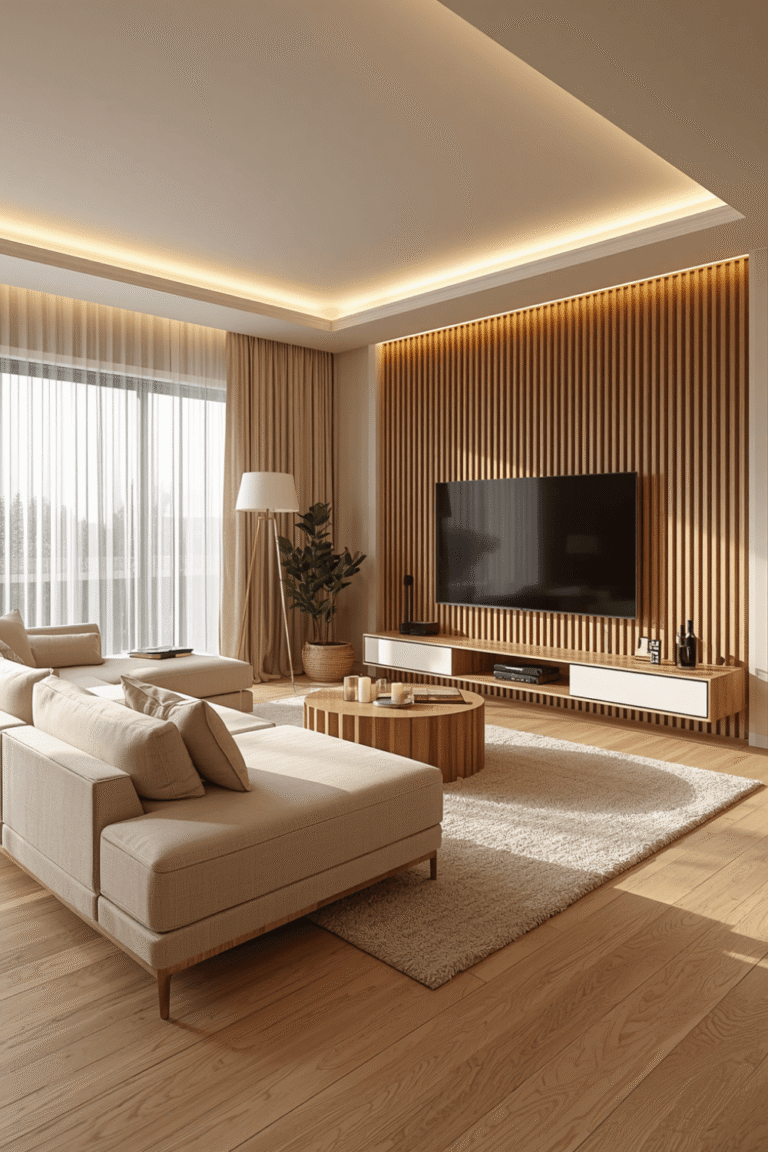 2. Create a real focal point, not just a TV wall