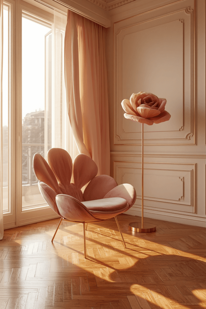 4. Add one or two smaller accent pieces that pick up the pink