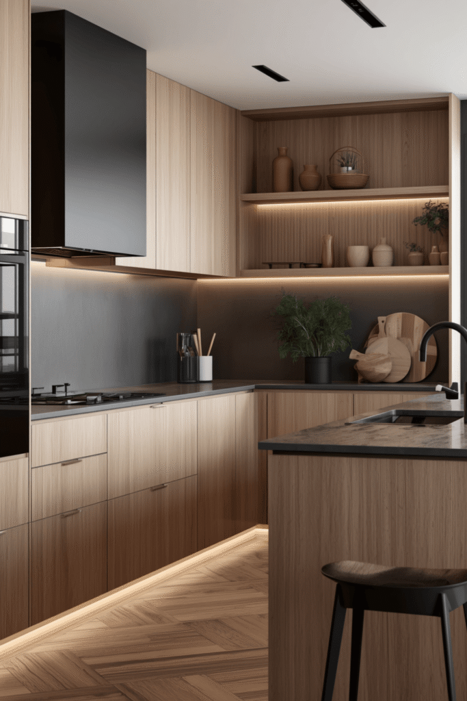4. Luxury Kitchen Backsplash Ideas with Fluted Wall Panels