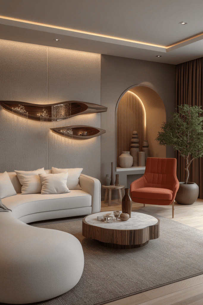 5. Add one or two natural textural elements, not several competing ones