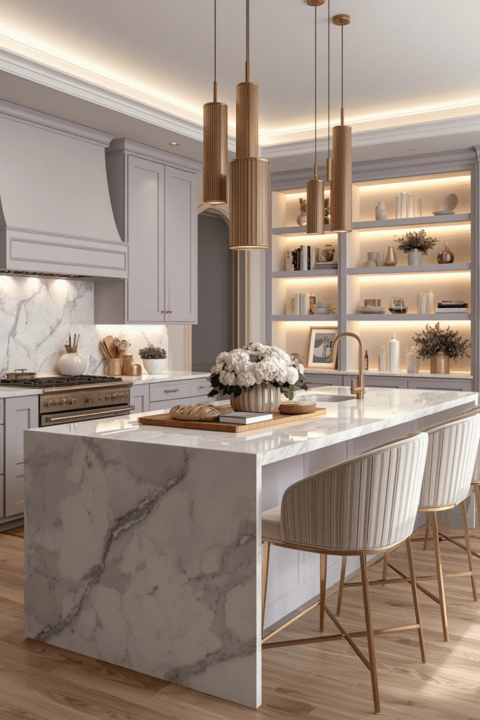 5. Limit lavender to cabinetry, not every surface