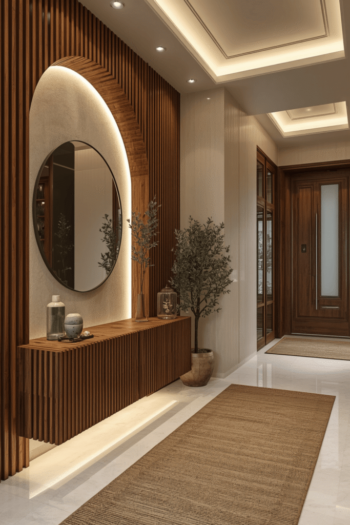 5. Use a statement mirror to add light and depth