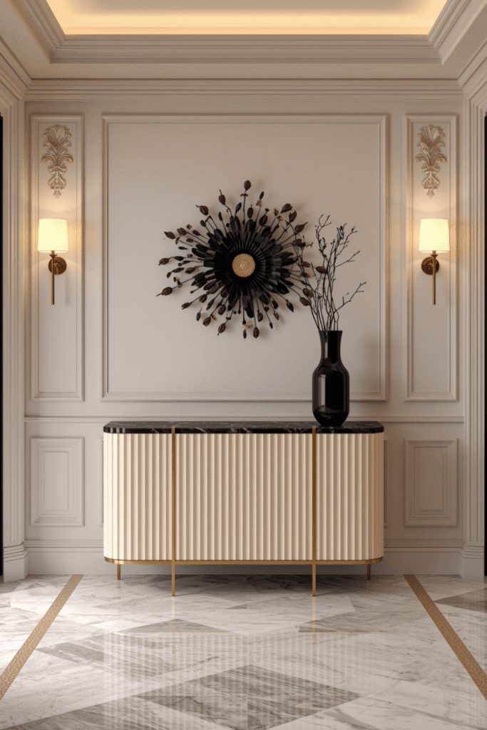 Black and Gold Console Table