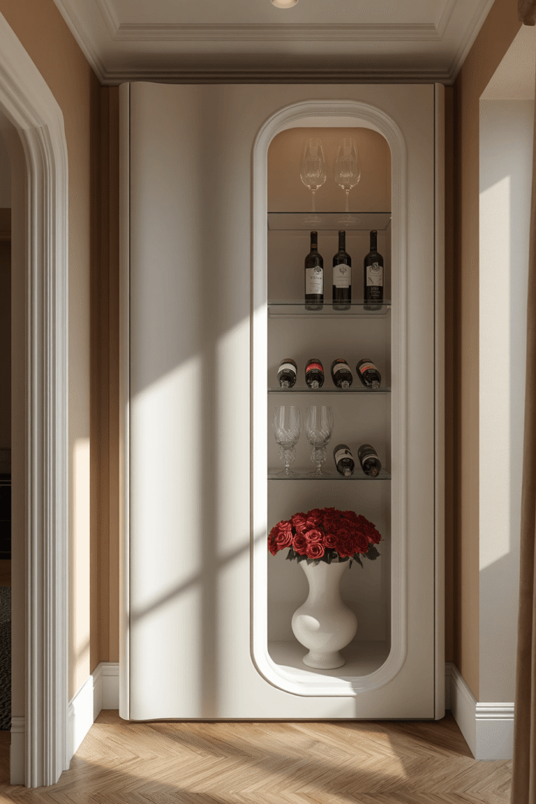 20 Wine Rack Ideas | Modern Wine Storage Cabinet with Glass Holder Display