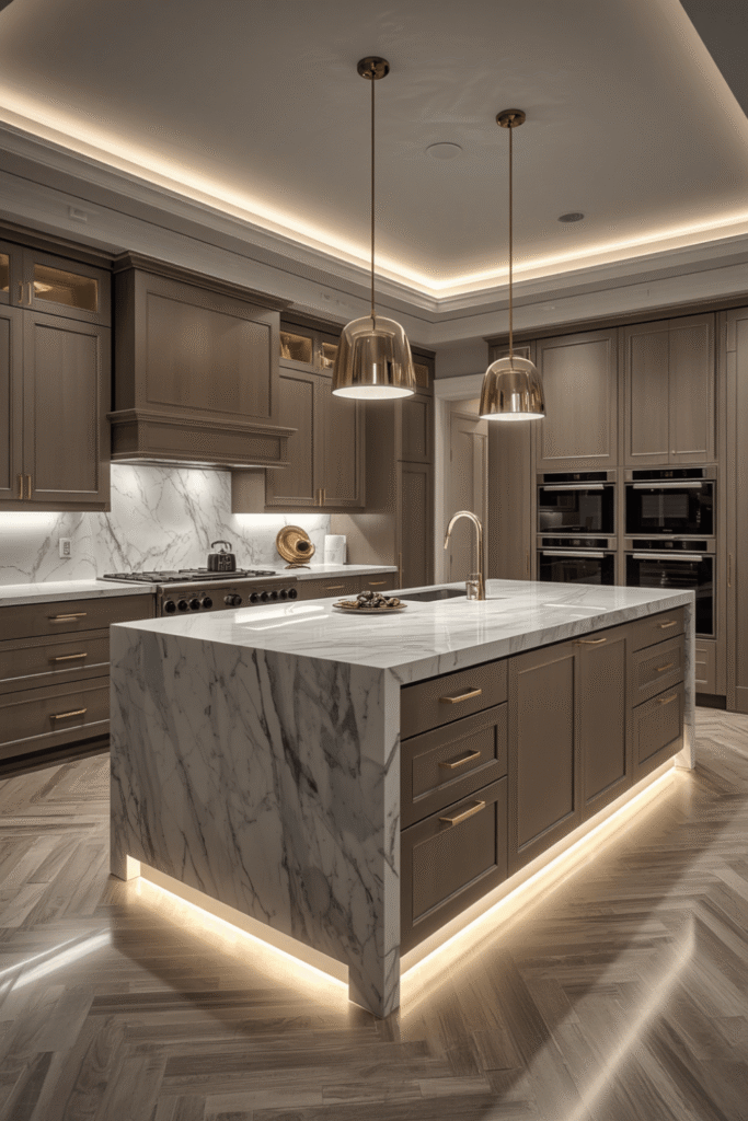 Calacatta or Carrara White Marble Islands