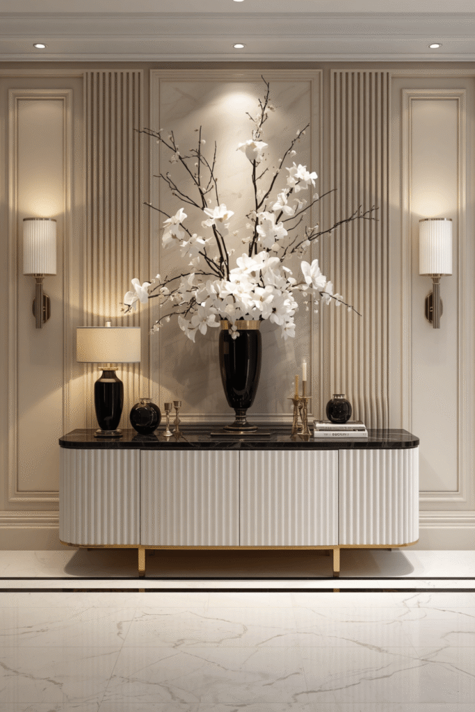 Console Table with Integrated LED Lighting