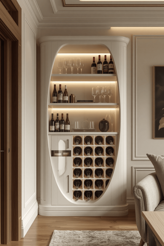 Contemporary Acrylic or Glass Wine Rack