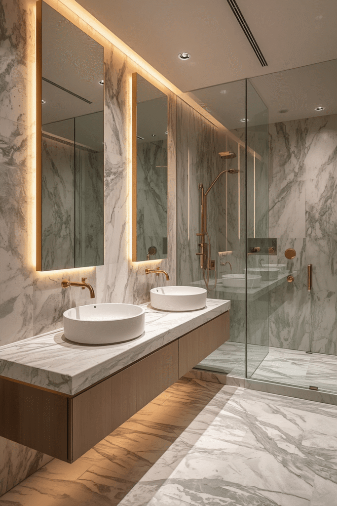 Contemporary Bathroom Design with Warm Neutrals