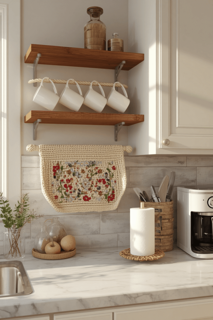 Crochet Kitchen Wall Clock Cover