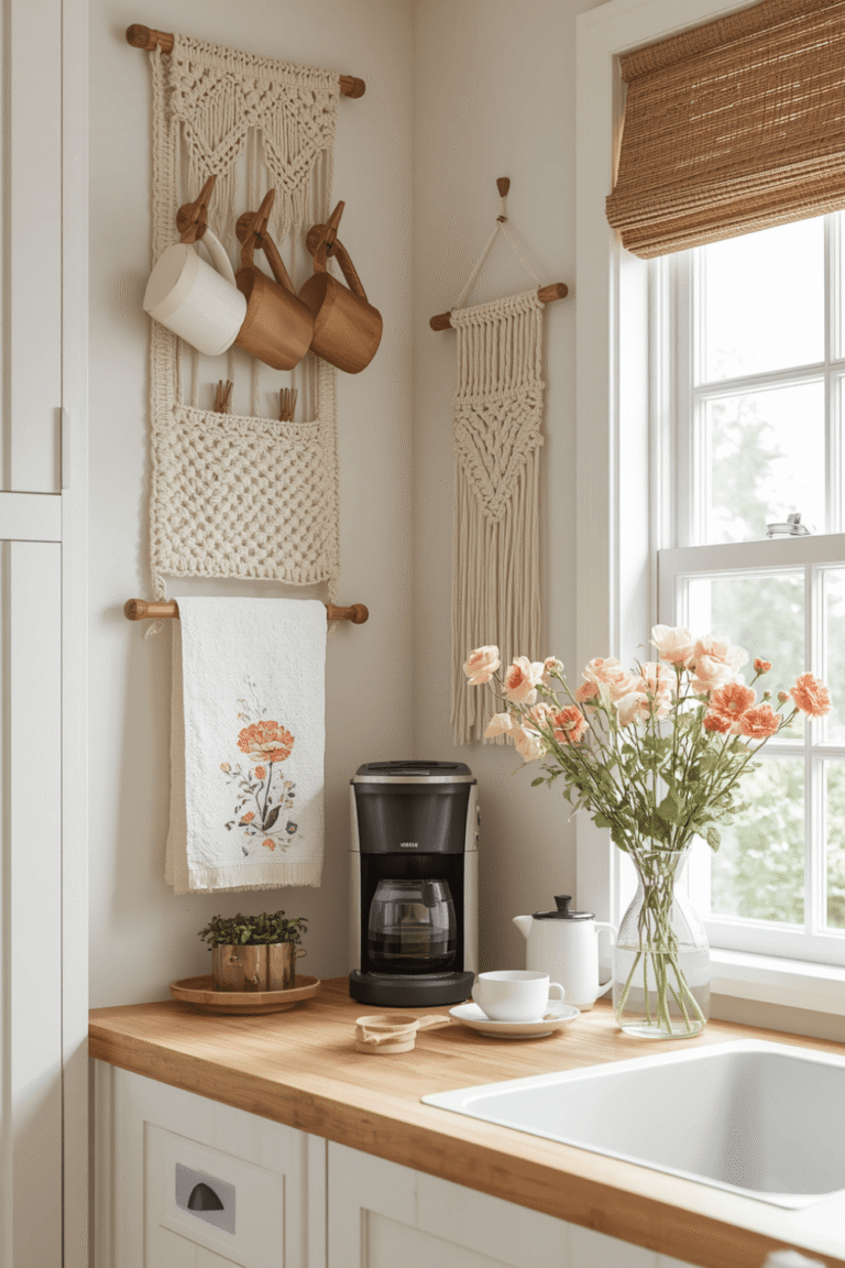 Crochet Mug Holder Rack