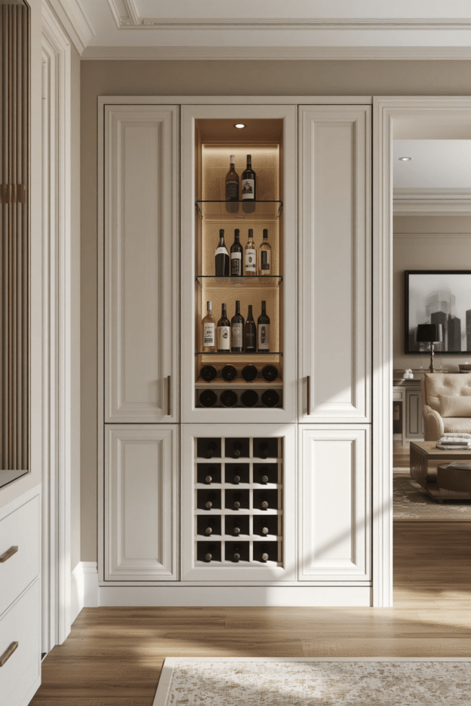 Custom Wine Wall in a Dining Room