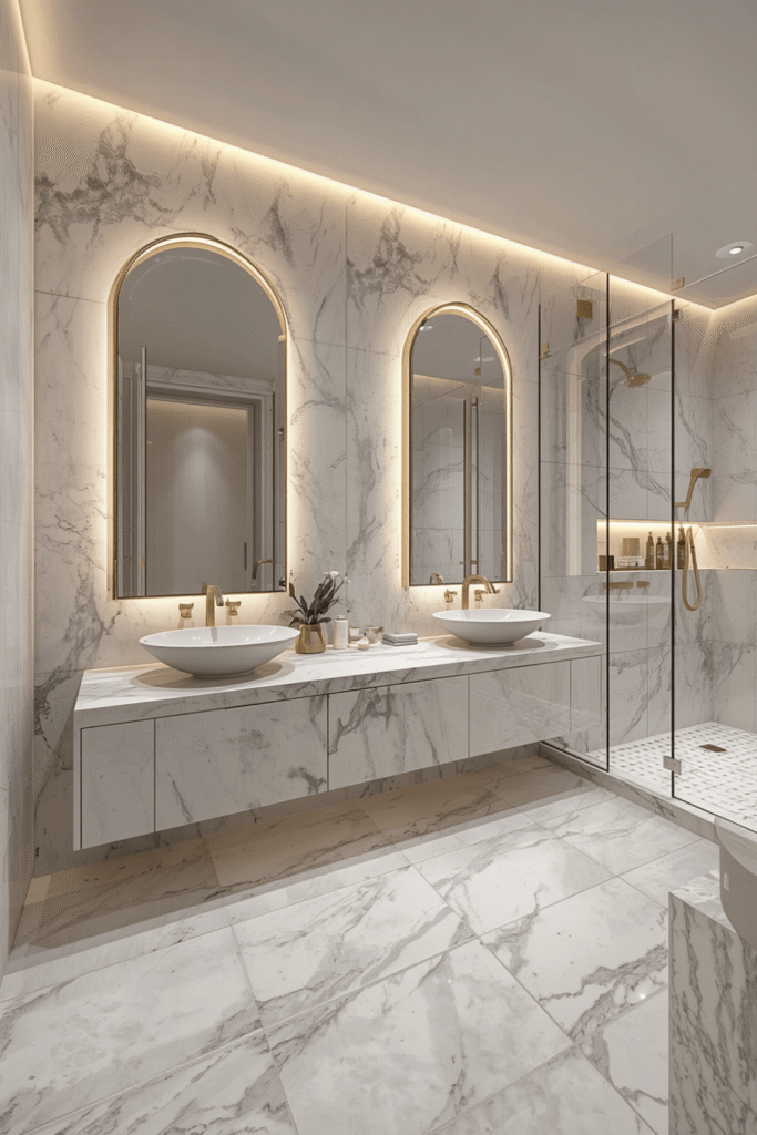 Double Vanity Bathroom Layout