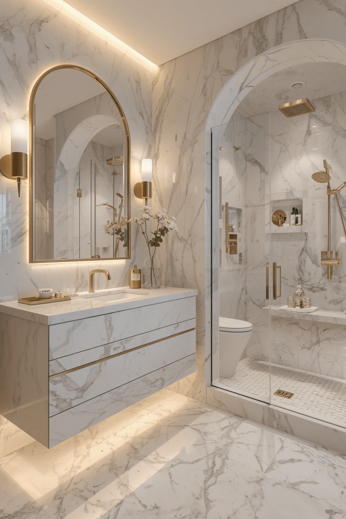 Gold Bathroom Fixtures, Used Sparingly