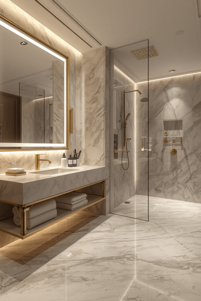 Heated Marble Flooring