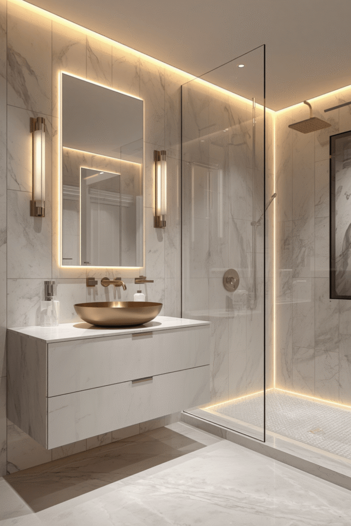 Layered Bathroom Lighting