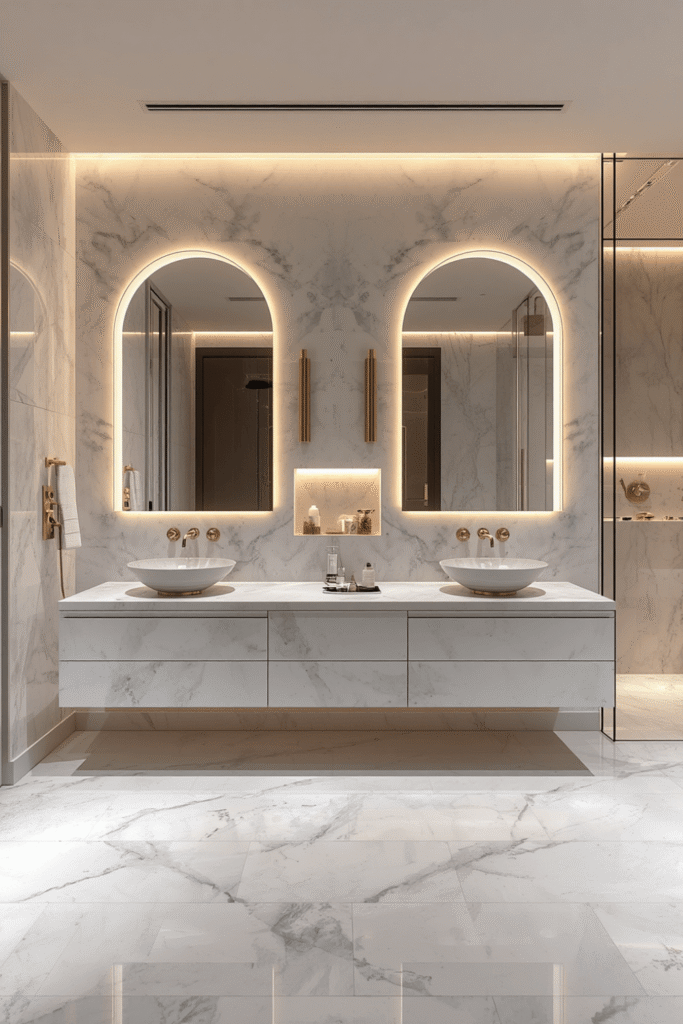 Marble Accent Wall Instead of Full Coverage