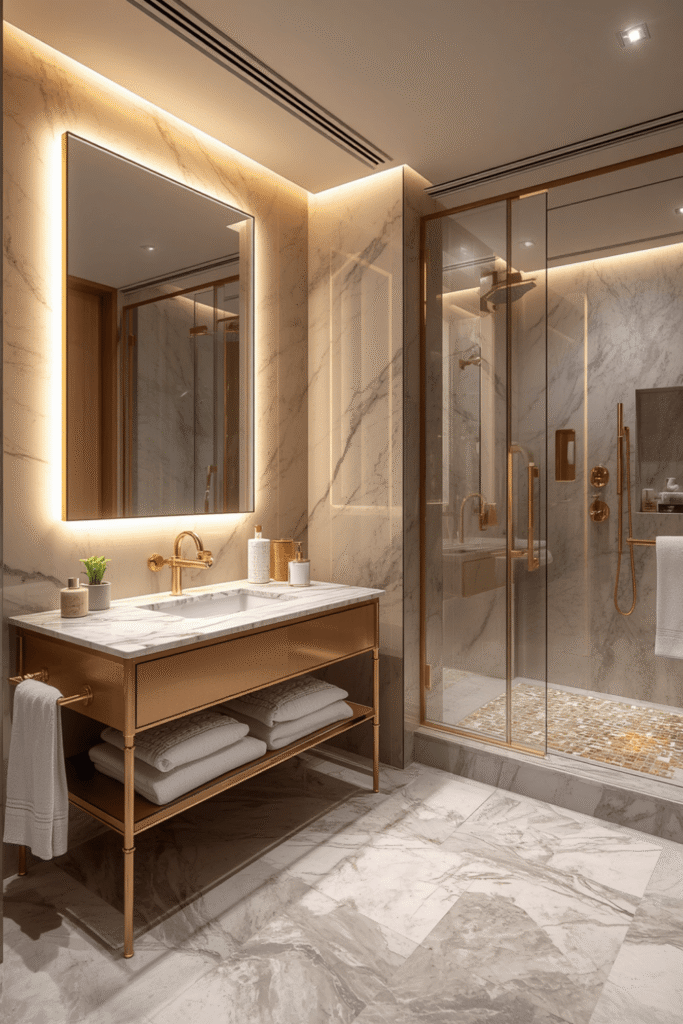 Marble Mosaic Shower Floor