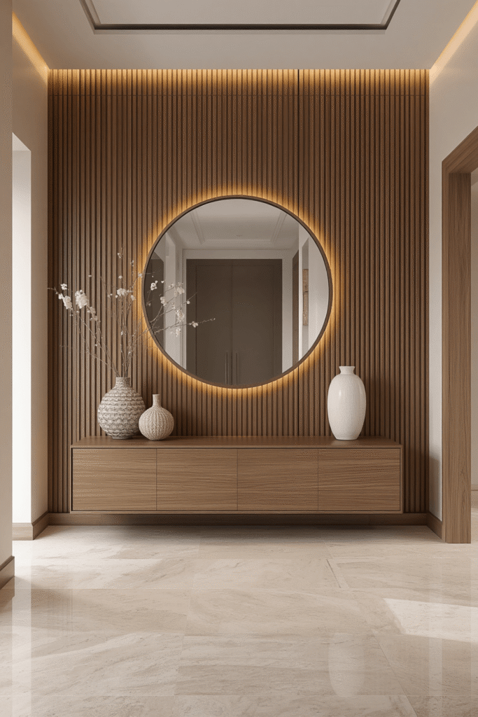 Monochrome gray entryway