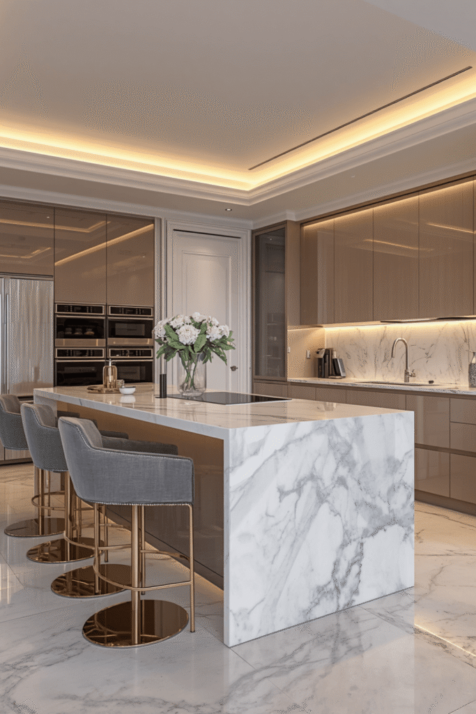 Oversized Islands with Built-In Seating