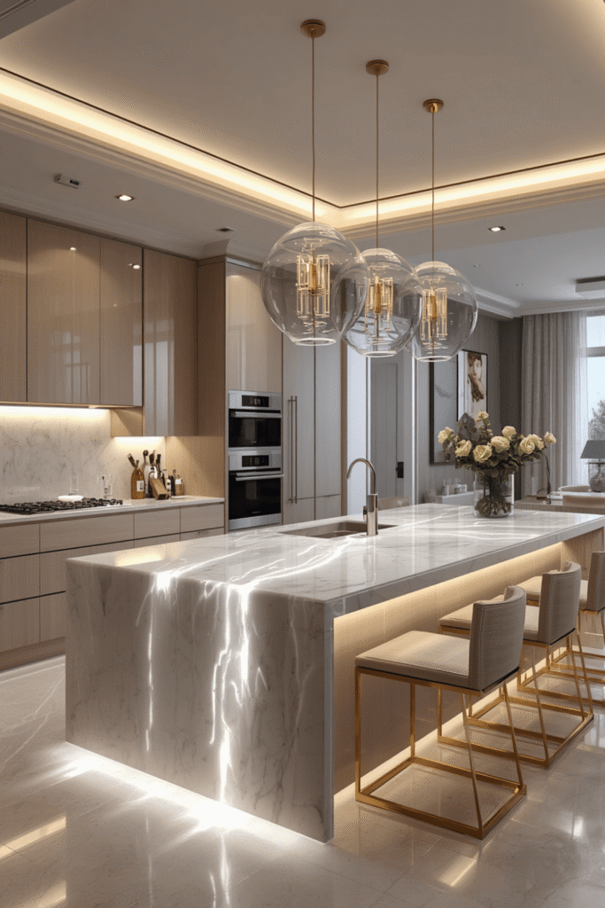 Skylights Paired with LED Accent Lighting