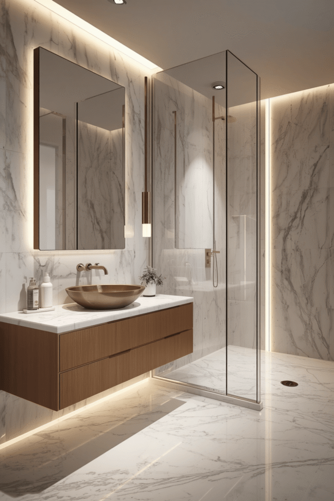 Statement Mirror Instead of a Medicine Cabinet