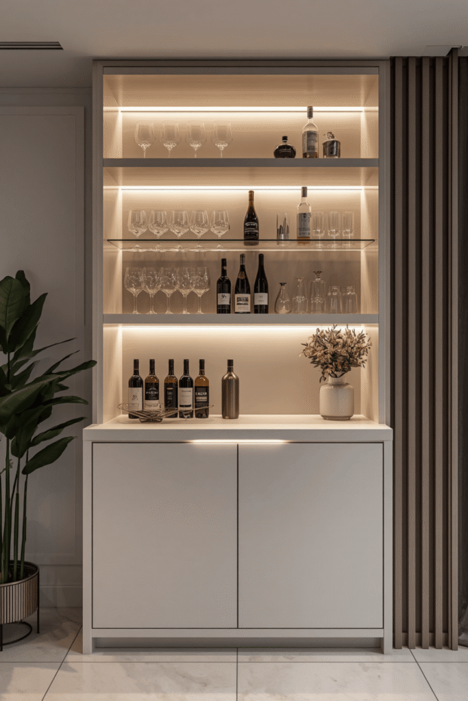 Wine Rack Built Into a Kitchen Island