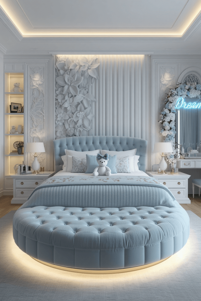 1. Light Blue Bedroom Foundations