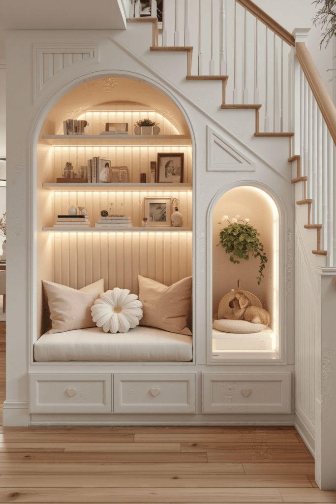 3. Use the low-clearance area for storage instead of wasting it