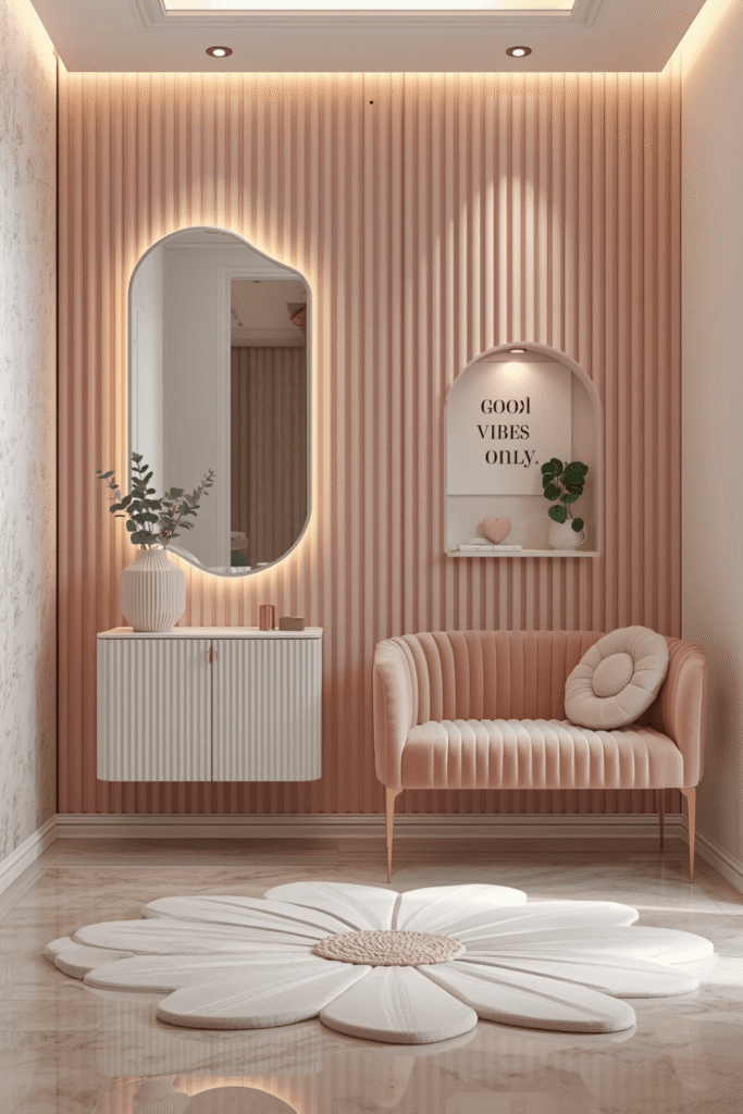4. Balance the pink with plenty of neutral surrounding elements