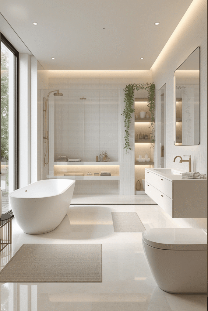 4. White Bathroom Ideas That Avoid Feeling Sterile