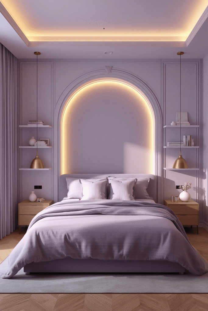 5. Use warm-toned lighting throughout the room