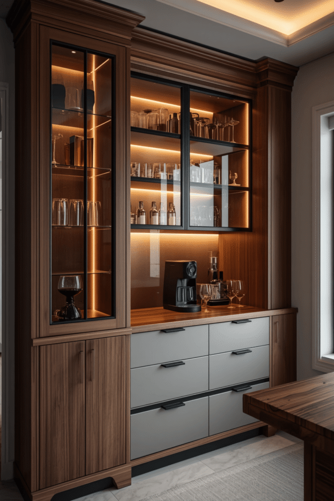 6. Built In Home Bar Setups