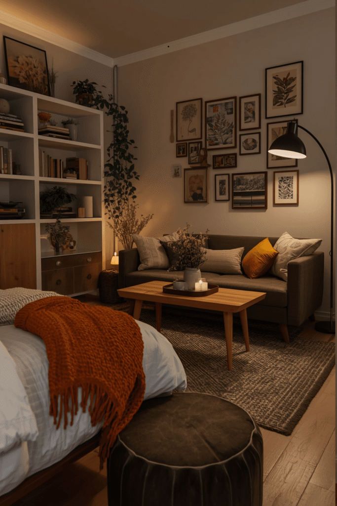 7. Cozy Bedroom Living Room Overlap