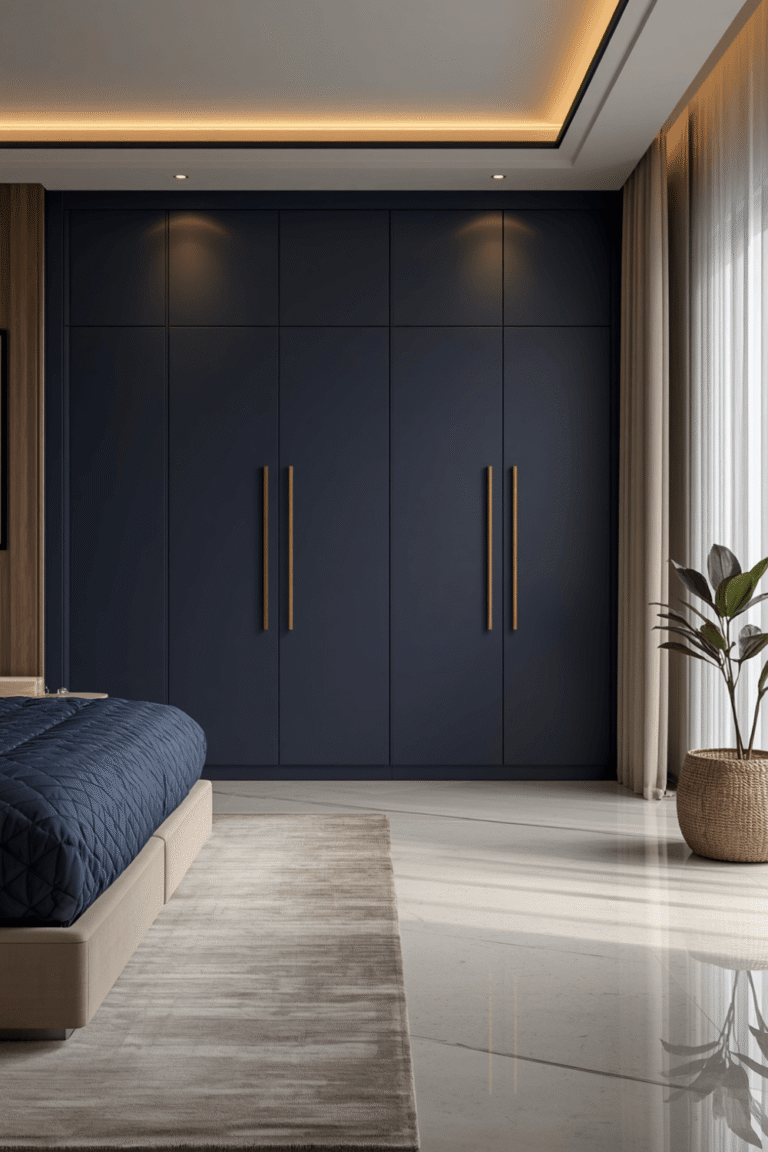 1. Gold Handle Wardrobe