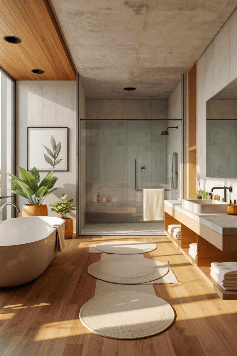 1. Modern Concrete Bathroom