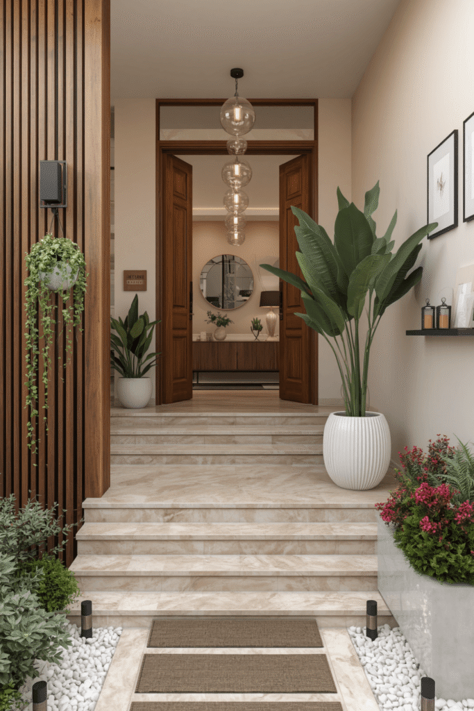3. Vertical Wood Slat Wall